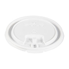 Dart® Lift Back & Lock Tab Lids for Paper Cups, Fits 10 oz to 24 oz Cups, White, 100/Sleeve, 10 Sleeves/Carton