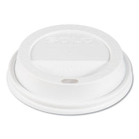 Dart® Traveler® Cappuccino Style Dome Lid, Fits 10 oz Cups, White, 100/Pack, 10 Packs/Carton Cup Lids-Hot Cup Dome - Office Ready