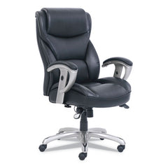SertaPedic® Emerson Big & Tall Task Chair, Supports Up to 400 lb, 19.5" to 22.5" Seat Height, Black Seat/Back, Silver Base