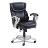 SertaPedic® Emerson Task Chair, Supports Up to 300 lb, 18.75" to 21.75" Seat Height, Black Seat/Back, Silver Base Office Chairs - Office Ready