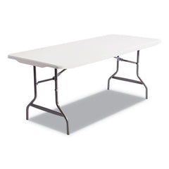 Alera® Resin Banquet Folding Table, Square Edge, 72w x 30d x 29h, Platinum