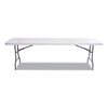 Alera® Resin Banquet Folding Table, Square Edge, 96w x 30d x 29h, Platinum Multiuse Folding & Nesting Tables - Office Ready
