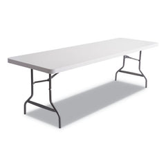 Alera® Resin Banquet Folding Table, Square Edge, 96w x 30d x 29h, Platinum