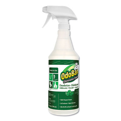 OdoBan® RTU Odor Eliminator and Disinfectant,  Eucalyptus Scent, 32 oz Spray Bottle Liquid Spray Air Fresheners/Odor Eliminators - Office Ready