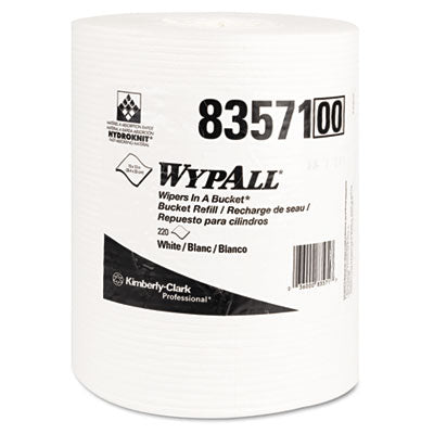 WypAll® X70 Wipers in a Bucket, No Bucket, 13 x 10, White, 220/Rolls, 3 Rolls/Carton Shop Towels and Rags - Office Ready