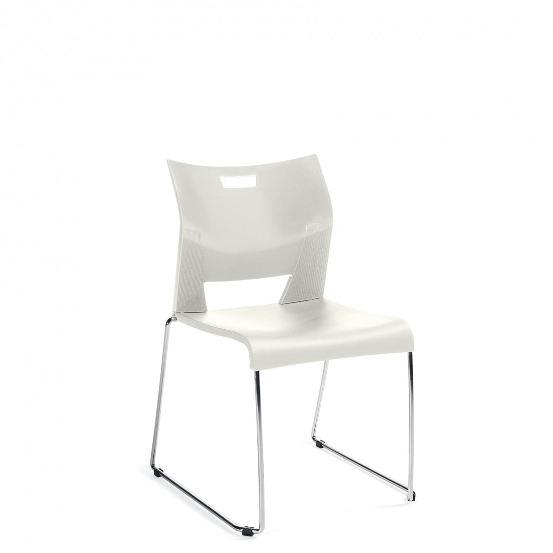Global Duet 6621 Armless Polypropylene Seat & Back Guest Chair, Ivory Cloud Seating-Guest Chair - Office Ready