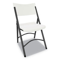 Alera® Premium Molded Resin Folding Chair, Supports Up to 250 lb, White Seat/Back, Dark Gray Base Chairs/Stools-Folding & Nesting Chairs - Office Ready