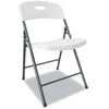 Alera® Molded Resin Folding Chair, Supports Up to 225 lb, 18.19" Seat Height, White Seat, White Back, Dark Gray Base, 4/Carton Multipurpose Folding Chairs - Office Ready