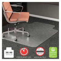 deflecto® RollaMat® Frequent Use Chair Mat for Medium Pile Carpeting, Med Pile Carpet, Flat, 36 x 48, Lipped, Clear Mats-Chair Mat - Office Ready