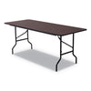 Iceberg OfficeWorks™ Classic Wood-Laminate Folding Table, Curved Legs, 72 x 30 x 29, Walnut Tables-Folding & Utility Tables - Office Ready
