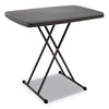 Iceberg IndestrucTable® Classic Personal Folding Table, 30 x 20 x 25 to 28 High, Charcoal Tables-Folding & Utility Tables - Office Ready