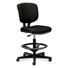 HON® Volt® Series Adjustable Task Stool, Supports Up to 275 lb, 22.88" to 32.38" Seat Height, Black