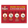 Folgers® Filter Packs, Classic Roast, .9 oz, 10 Filters/Pack, 4 Packs/Carton Coffee Filter Packs - Office Ready
