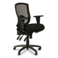 Alera® Etros Series Mesh Mid-Back Petite Multifunction Chair, Supports Up to 275 lb, 17.16