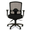 Alera® Etros Series Mesh Mid-Back Petite Multifunction Chair, Supports Up to 275 lb, 17.16" to 20.86" Seat Height, Black Chairs/Stools-Petite Office Chairs - Office Ready