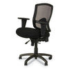 Alera® Etros Series Mesh Mid-Back Petite Multifunction Chair, Supports Up to 275 lb, 17.16" to 20.86" Seat Height, Black Chairs/Stools-Petite Office Chairs - Office Ready