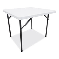 Alera® Square Plastic Folding Table, 36w x 36d x 29.25h, White Multiuse Folding & Nesting Tables - Office Ready