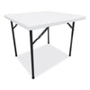 Alera® Square Plastic Folding Table, 36w x 36d x 29.25h, White Multiuse Folding & Nesting Tables - Office Ready