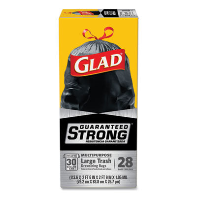 Glad ForceFlex 13 Gal. White Tall Kitchen Drawstring Unscented Trash Bags  (90-Count) 1258778536 - The Home Depot