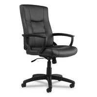 Alera® YR Series Executive High-Back Swivel/Tilt Bonded Leather Chair, Supports 275 lb, 17.71