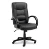 Alera® Strada Series High-Back Swivel/Tilt Top-Grain Leather Chair, Supports Up to 275 lb, 17.91" to 21.85" Seat Height, Black Chairs/Stools-Office Chairs - Office Ready