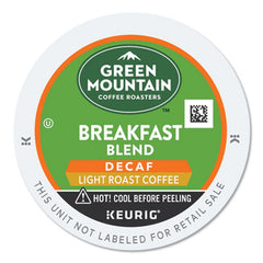 Green Mountain Coffee® Breakfast Blend Decaf Coffee K-Cups®, 96/Carton