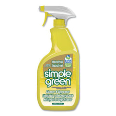 Simple Green® Industrial Cleaner & Degreaser, Concentrated, Lemon, 24 oz Spray Bottle, 12/Carton