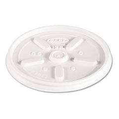 Dart® Plastic Lids for Foam Cups, Bowls & Containers, Bowls and Containers, Vented, Fits 6-14 oz, White, 1,000/Carton