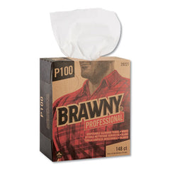 Brawny® Professional Light Duty Paper Wipers, 8 x 12 1/2, White, 148/Box, 20 Boxes/Carton