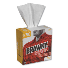 Brawny® Professional HEF Disposable Shop Towels, 9 x 12.5, White, 176/Box, 10 Box/Carton