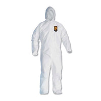 KleenGuard™ A20 Breathable Particle Protection Coveralls, Cuff and Ankle Hooded Coveralls, Zip, X-Large, White, 24/Carton Apparel-Coverall - Office Ready