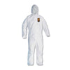 KleenGuard™ A20 Breathable Particle Protection Coveralls, Cuff and Ankle Hooded Coveralls, Zip, X-Large, White, 24/Carton Apparel-Coverall - Office Ready