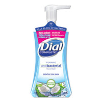 Dial® Antibacterial Foaming Hand Wash, Coconut Waters, 7.5 oz Pump Bottle, 8/Carton Foam Soap, Antibacterial - Office Ready