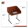 Linea Italia® Study Carrell Starter Unit, 2-Leg, 31.25 x 23.5 x 45.25, Cherry Sectional Study Carrels - Office Ready