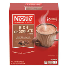 Nestlé® Hot Cocoa Mix, Rich Chocolate, 0.71 oz Packets, 50/Box, 6 Box/Carton