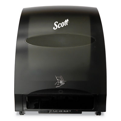 Scott® Essential™ Electronic Hard Roll Towel Dispenser, 12.7 x 9.57 x 15.76, Black Towel Dispensers-Roll, Electric - Office Ready