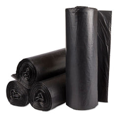 Inteplast Group Institutional Low-Density Can Liners, 30 gal, 0.58 mil, 30" x 36", Black, 25 Bags/Roll, 10 Rolls/Carton