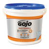 GOJO® FAST TOWELS® Hand Cleaning Towels, 9 x 10, Fresh Citrus, Blue, 225/Bucket, 2 Buckets/Carton Hand/Body Wet Wipes - Office Ready