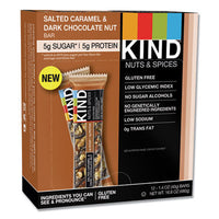 KIND Nuts and Spices Bar, Salted Caramel and Dark Chocolate Nut, 1.4 oz, 12/Pack Food-Nutrition Bar - Office Ready