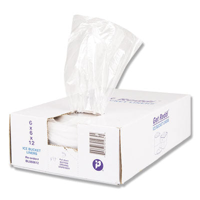 Inteplast Group Ice Bucket Liner Bags, 3 qt, 0.5 mil, 6