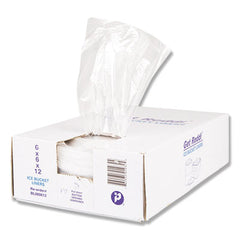 Inteplast Group Ice Bucket Liner Bags, 3 qt, 0.5 mil, 6" x 12", Clear, 1,000/Carton