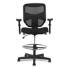 HON® Prominent™ High-Back Task Stool, Supports Up to 250 lb, 21" to 28.1" Seat Height, Black Drafting & Task Stools - Office Ready