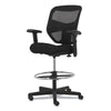 HON® Prominent™ High-Back Task Stool, Supports Up to 250 lb, 21" to 28.1" Seat Height, Black Drafting & Task Stools - Office Ready