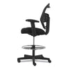HON® Prominent™ High-Back Task Stool, Supports Up to 250 lb, 21" to 28.1" Seat Height, Black Drafting & Task Stools - Office Ready