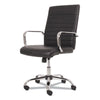 Sadie™ 5-Eleven Mid-Back Executive Chair, Supports Up to 250 lb, 17.1" to 20" Seat Height, Black Seat/Back, Chrome Base Office Chairs - Office Ready