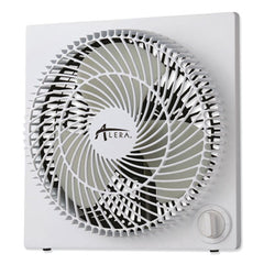 Alera® 9" 3-Speed Desktop Box Fan, Plastic, White