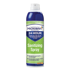 Microban® 24-Hour Disinfectant Sanitizing Spray, Citrus, 15 oz Aerosol Spray, 6/Carton