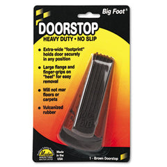 Master Caster® Big Foot® Doorstop, No Slip Rubber Wedge, 2.25w x 4.75d x 1.25h, Brown