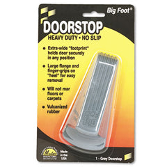 Master Caster® Big Foot® Doorstop, No Slip Rubber Wedge, 2.25w x 4.75d x 1.25h, Gray
