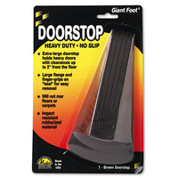 Master Caster® Giant Foot® Doorstop, No-Slip Rubber Wedge, 3.5w x 6.75d x 2h, Brown Door Hardware-Wedge Doorstop - Office Ready